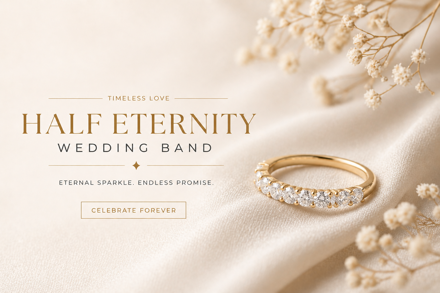 Moissanite Wedding Band