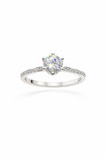 Artik Round-cut Moissanite ring