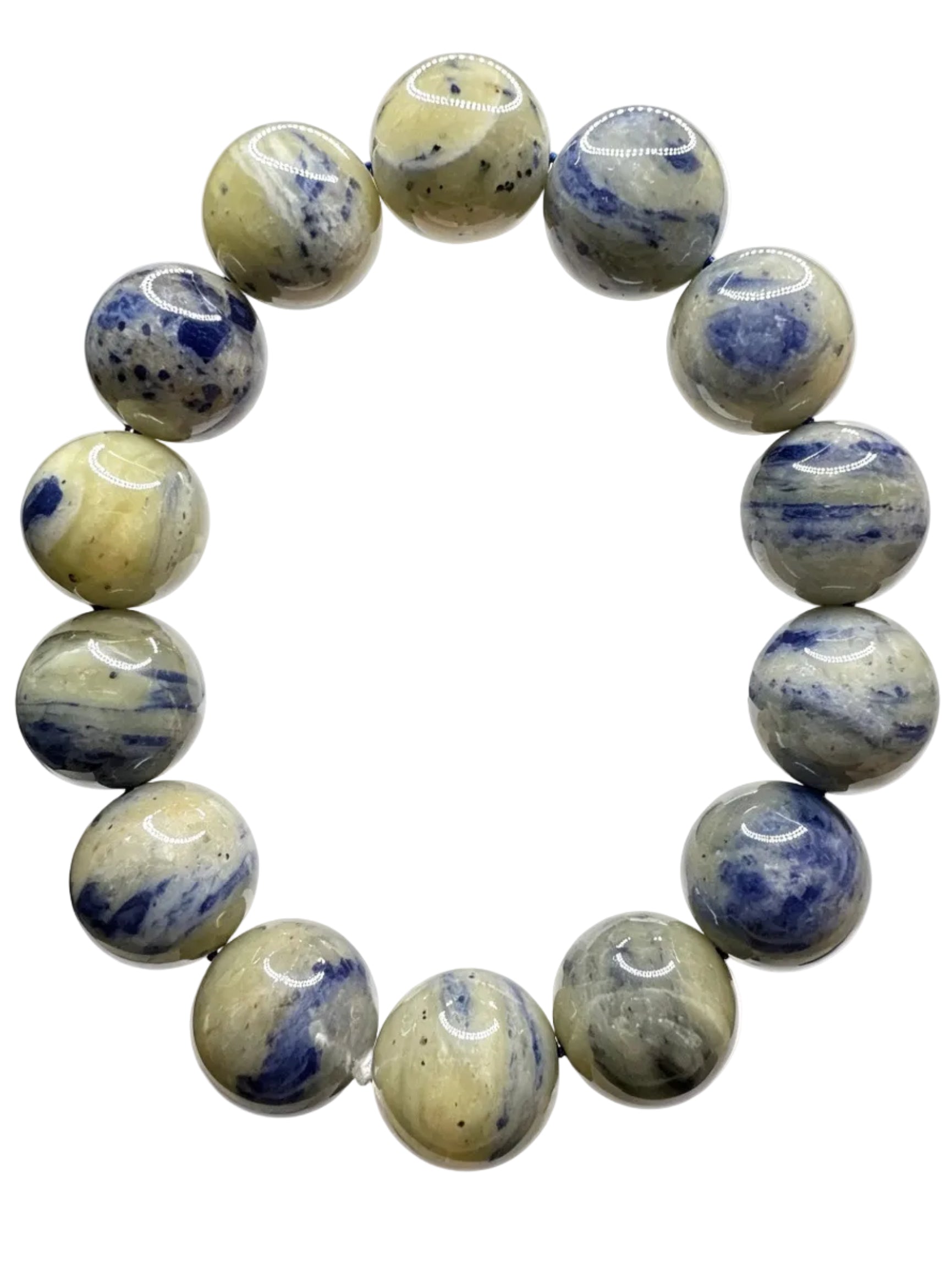 Natural Sodalite Bracelet ( 14mm )