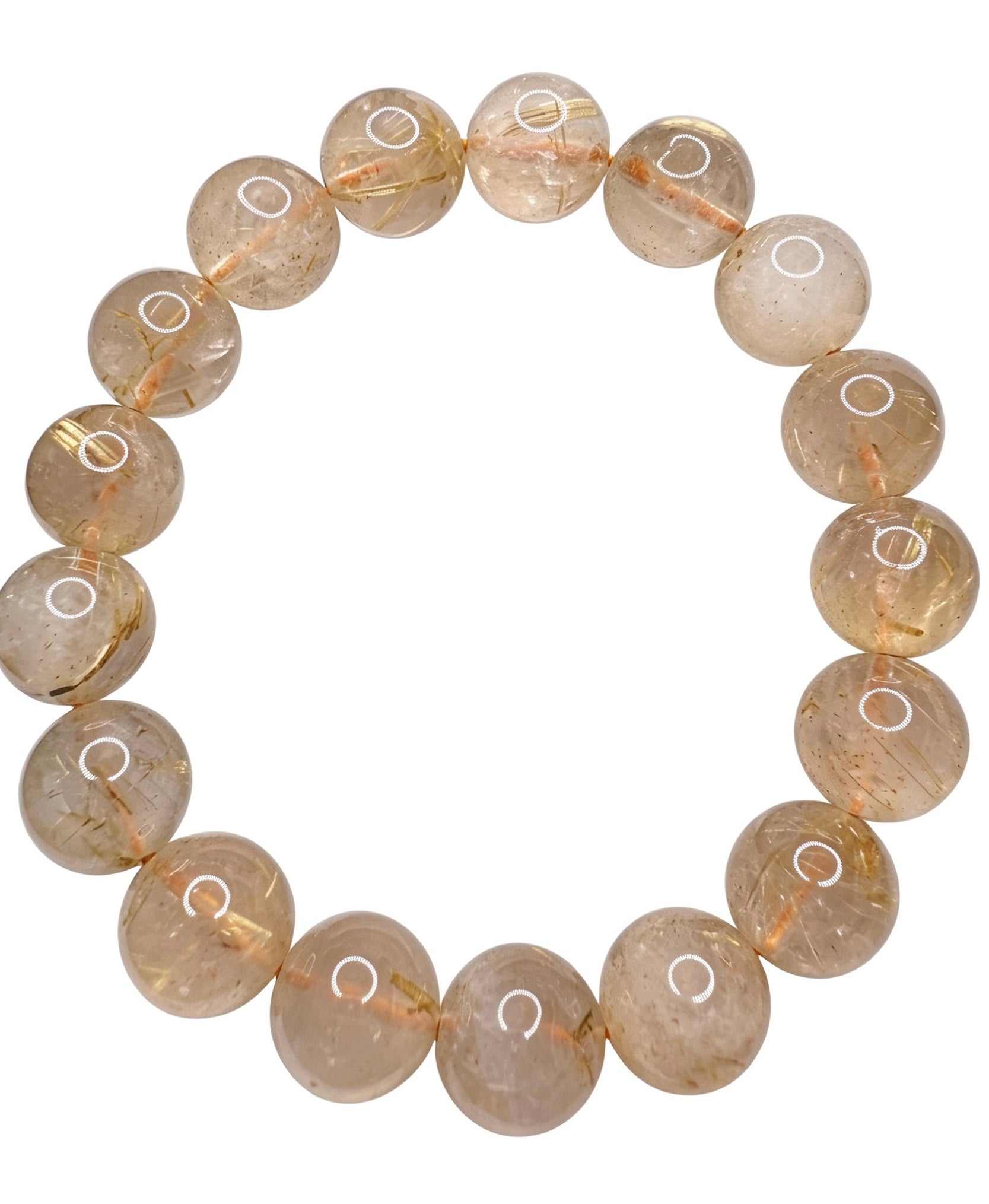 Natural Golden Rutile Bracelet ( 12mm )