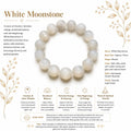 Natural White Moonstone Bracelet ( 13mm )