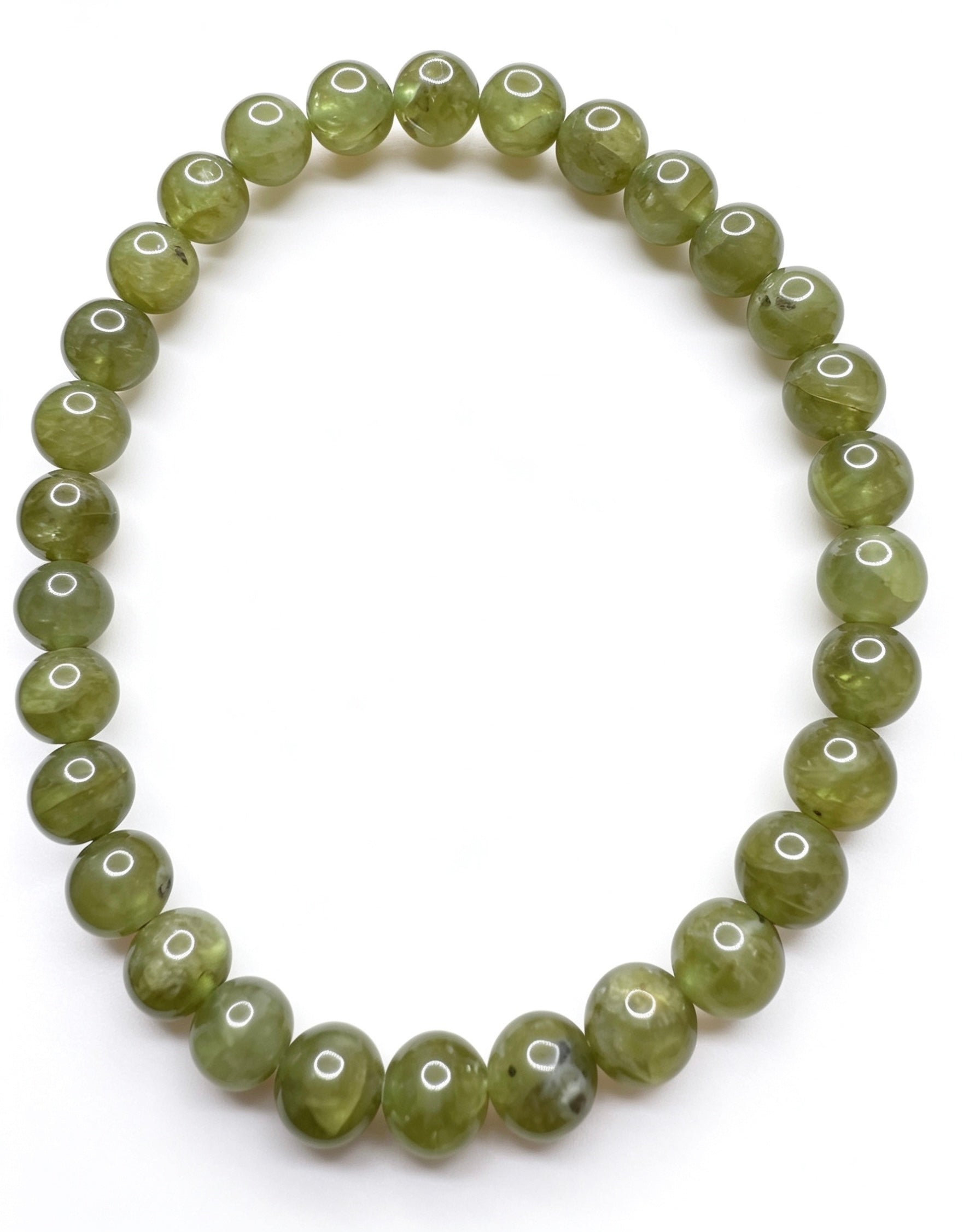 Natural Peridot Bracelet ( 6mm )