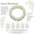 Natural Green Moonstone Bracelet ( 12mm )