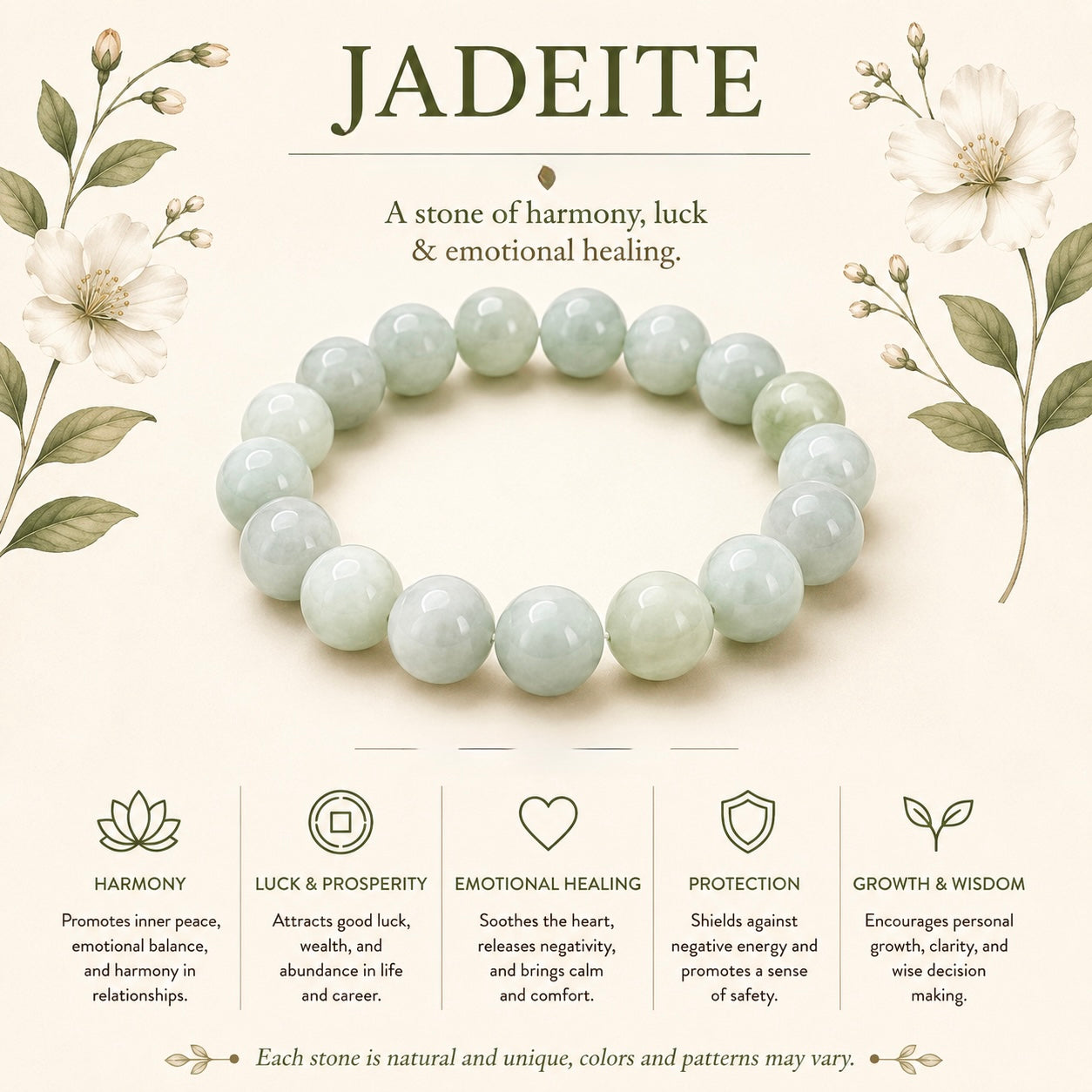 Natural Jadeite Bracelet ( 11mm )