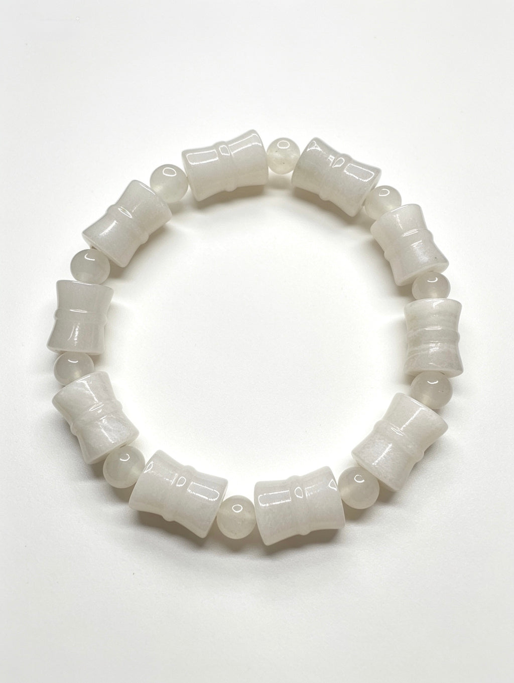Natural White Jade Bracelet