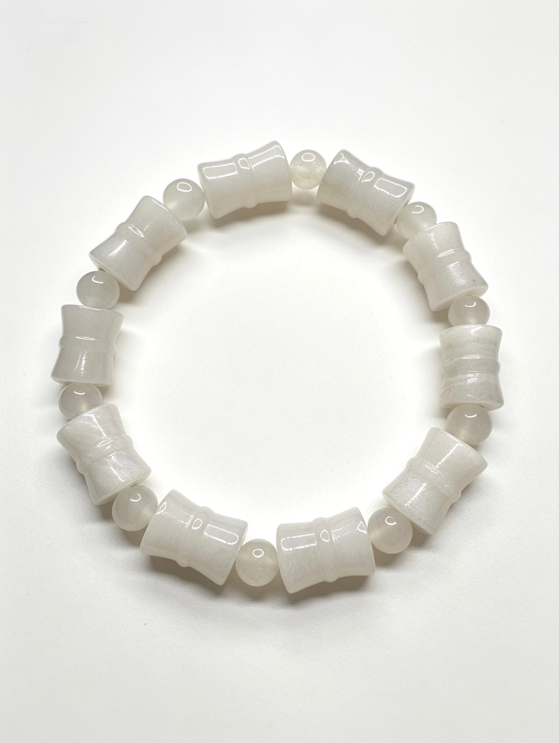 Natural White Jade Bracelet