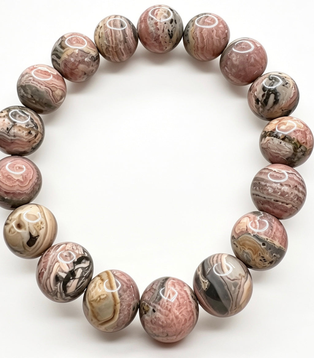 Natural Rhodochrosite Bracelet ( 12mm )