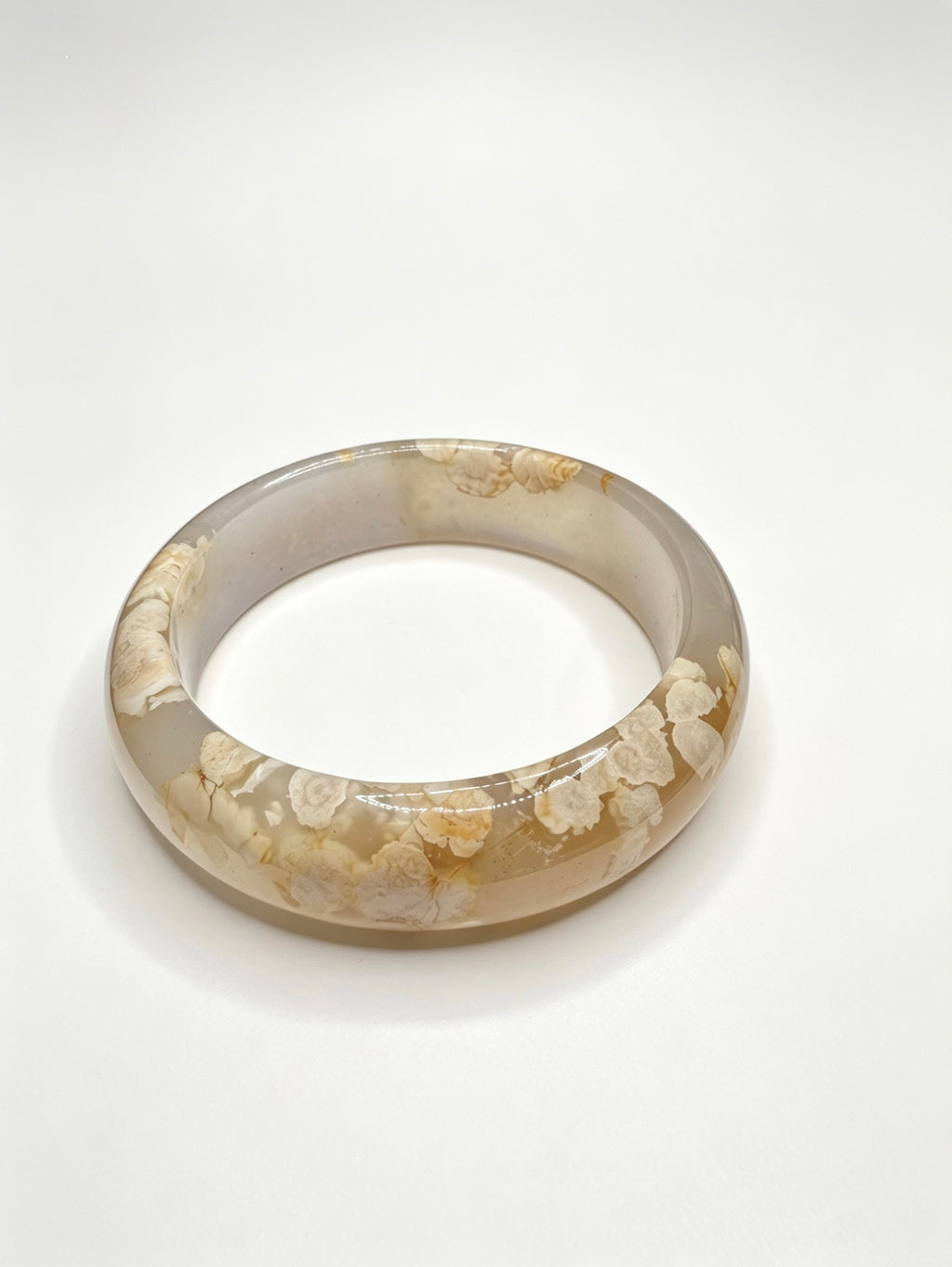 Flower Agate Hard Bangle 2