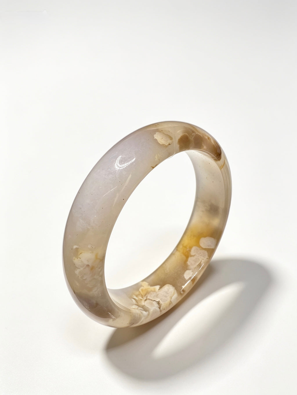 Flower Agate Hard Bangle 2