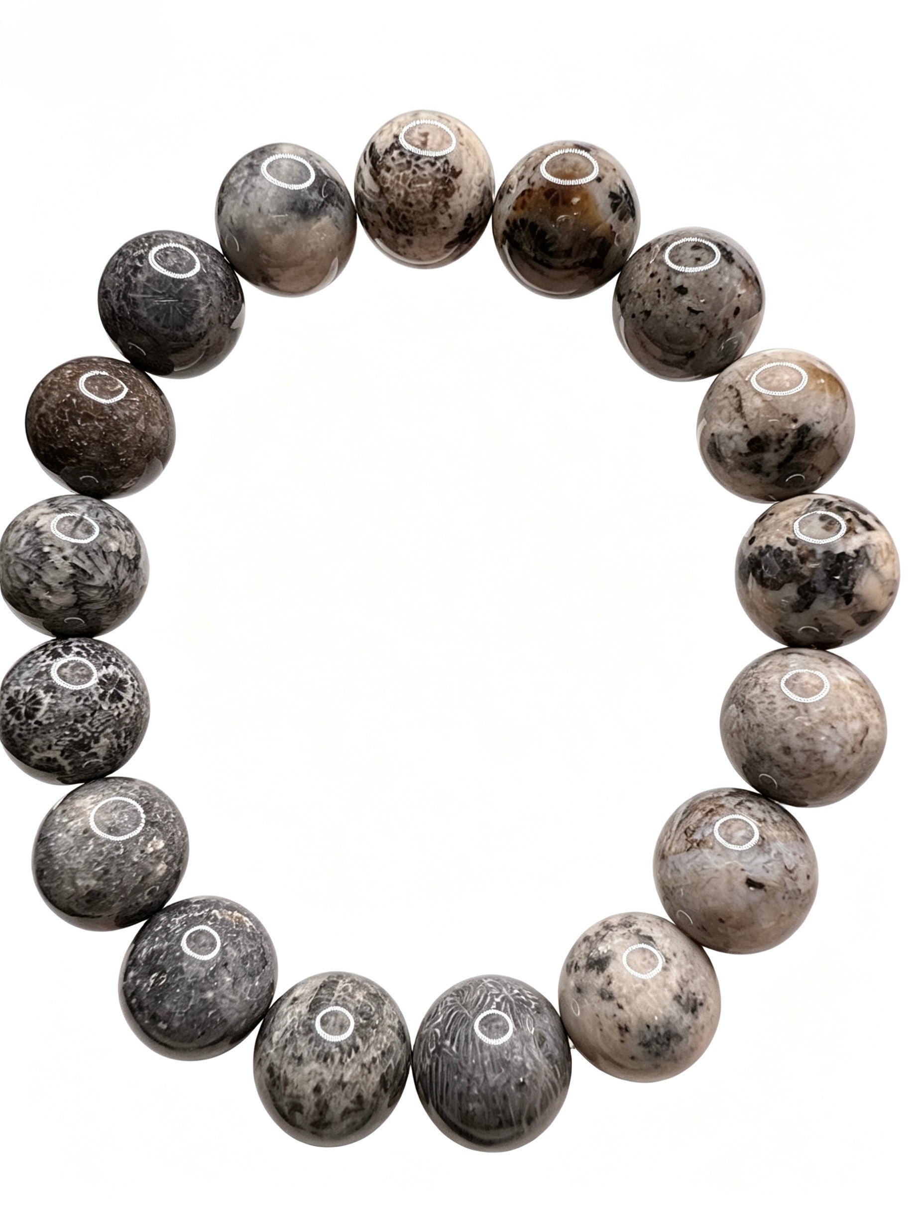 Natural Black Coral Jade Bracelet ( 12mm )