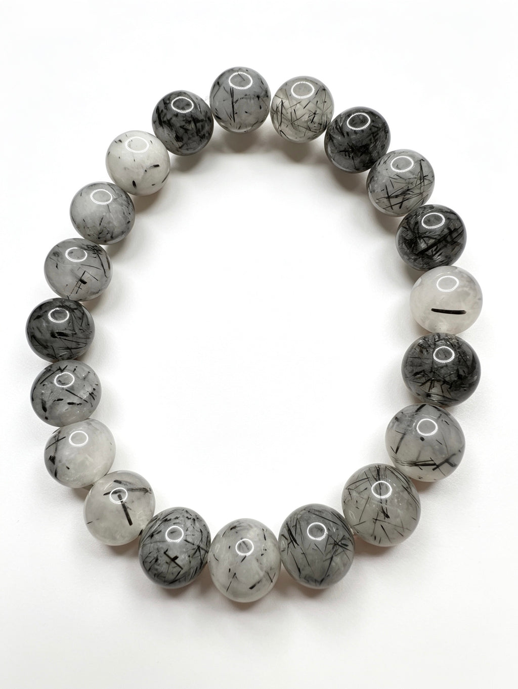 Natural Black Rutile Quartz ( 10mm )