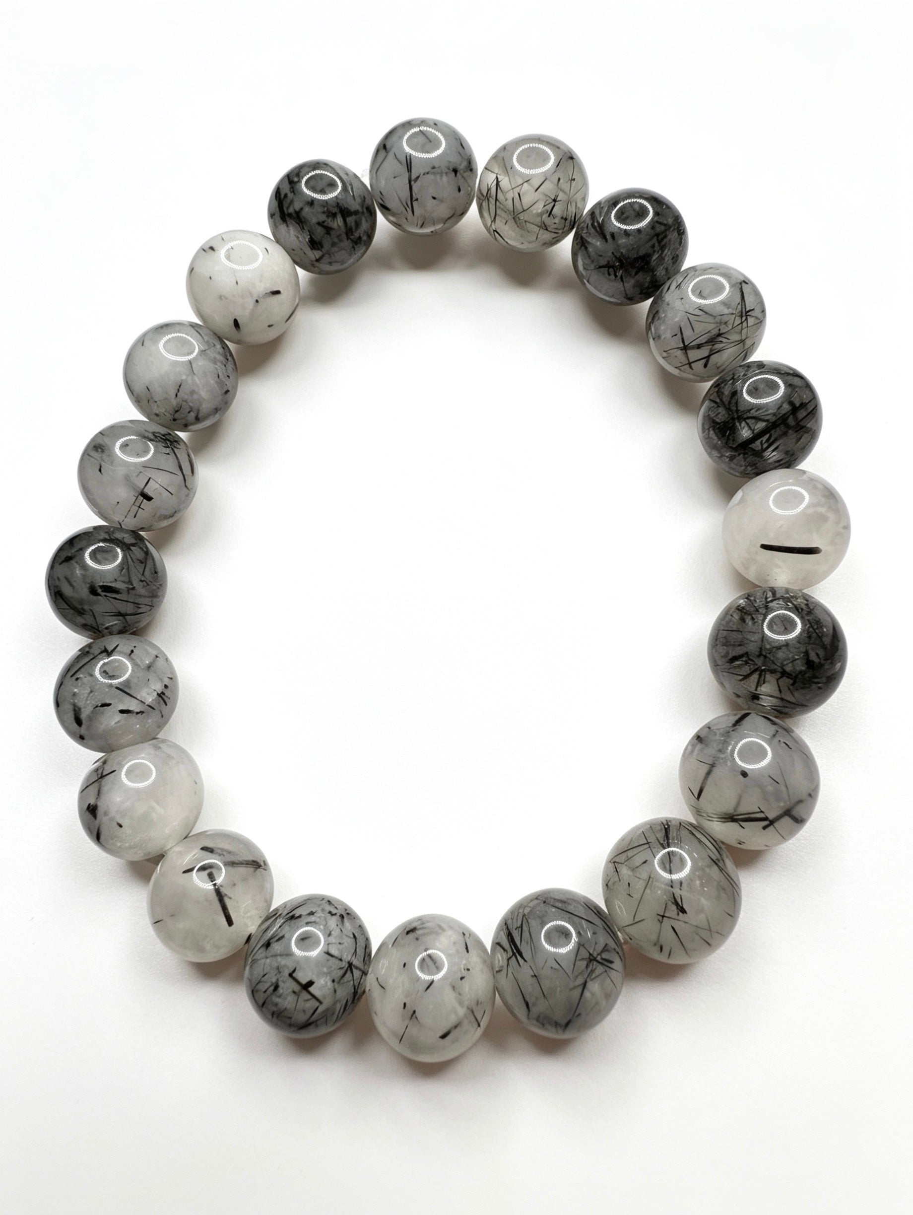 Natural Black Rutile Quartz ( 10mm )