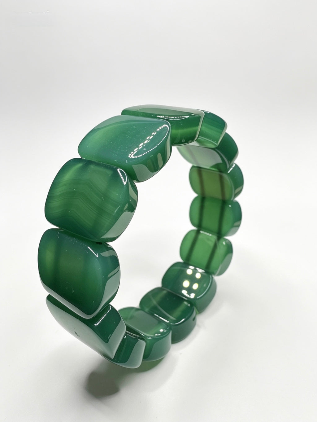 Green Agate Soft Bangle