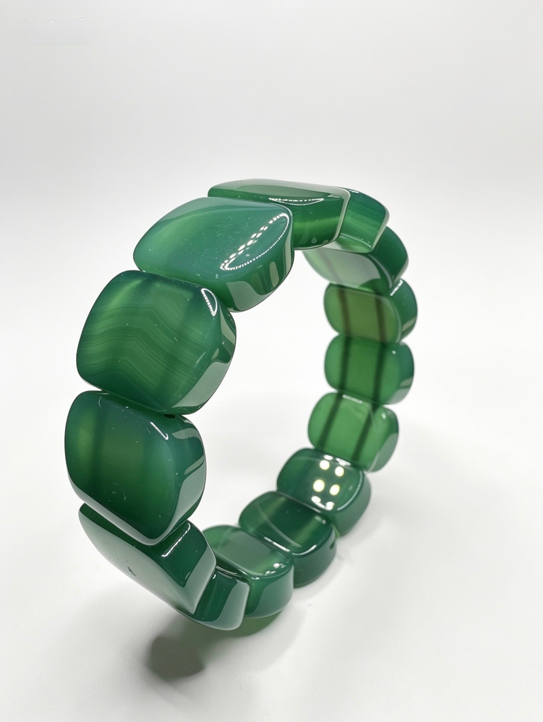Green Agate Soft Bangle