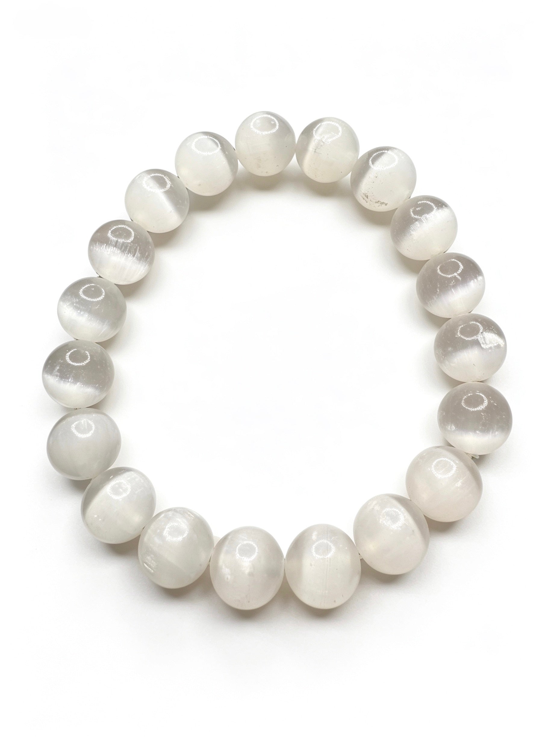 Natural Selenite Bracelet ( 10mm )