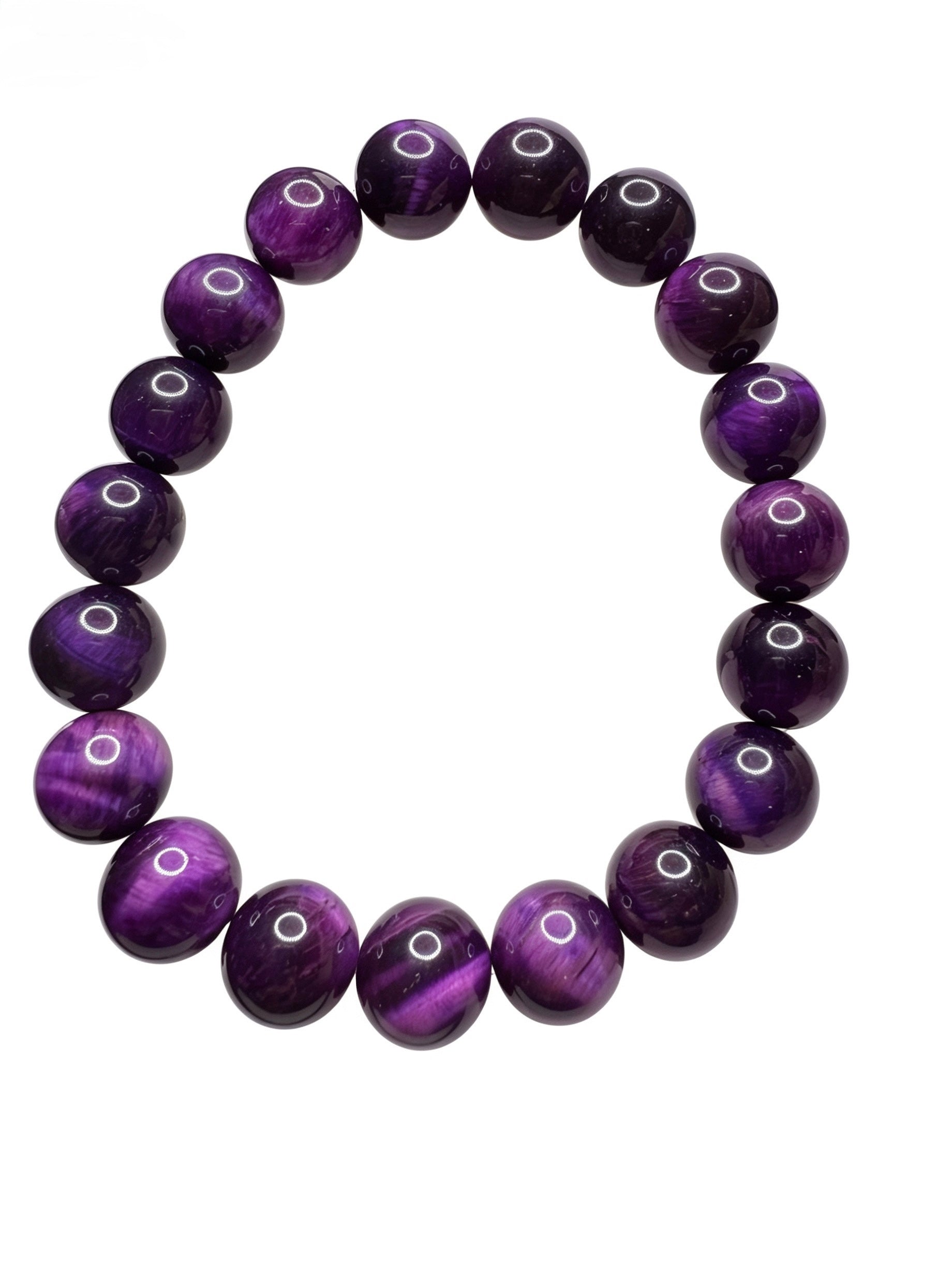 Purple Tigers Eye Bracelet ( 10mm )