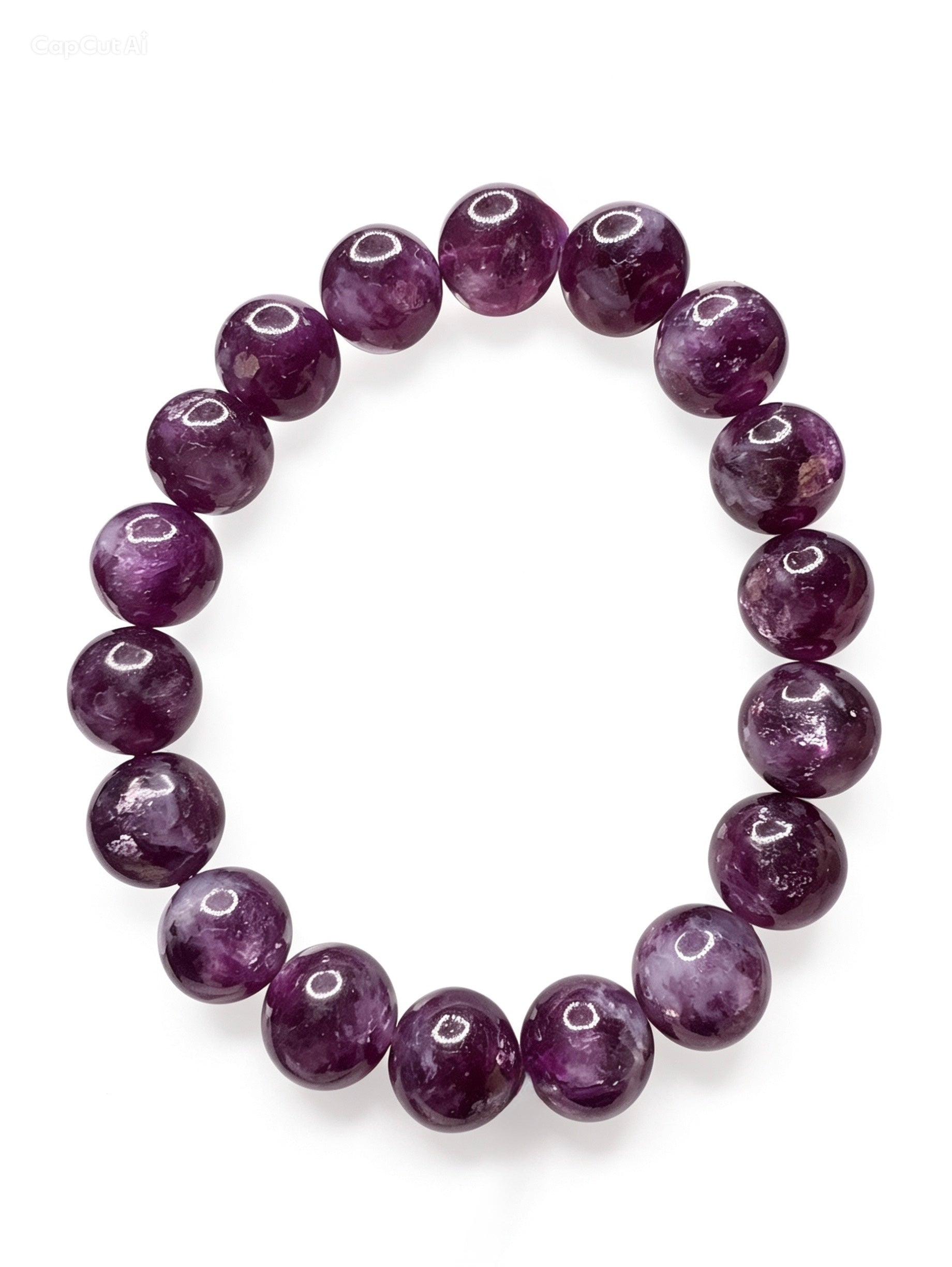 Natural Purple Emerald Bracelet ( 11mm )