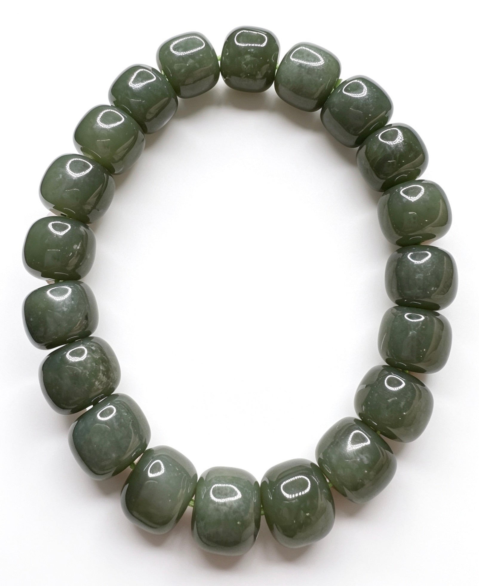 Natural Myanmar Jade Bracelet ( 10mm )