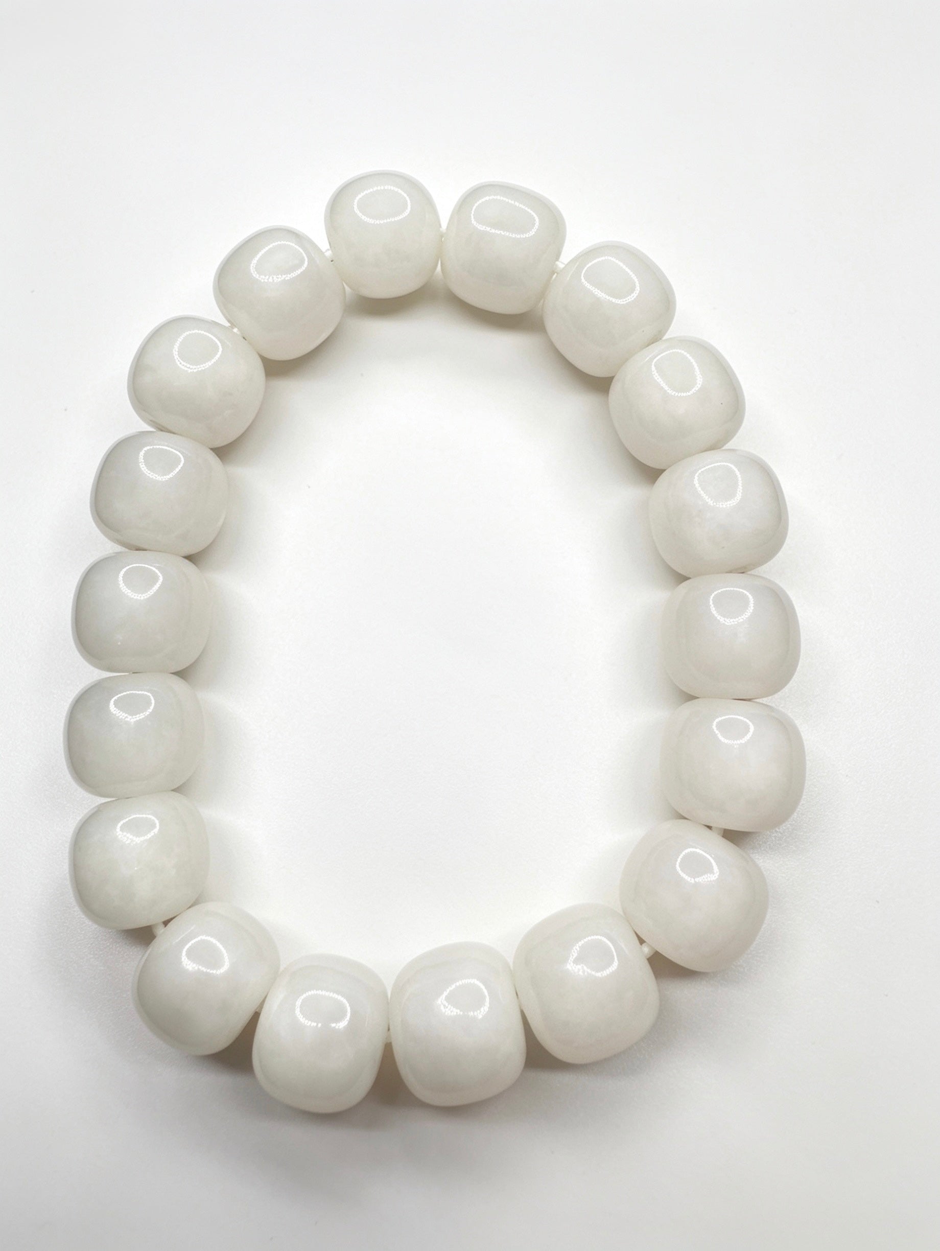 Natural White Jade Bracelet