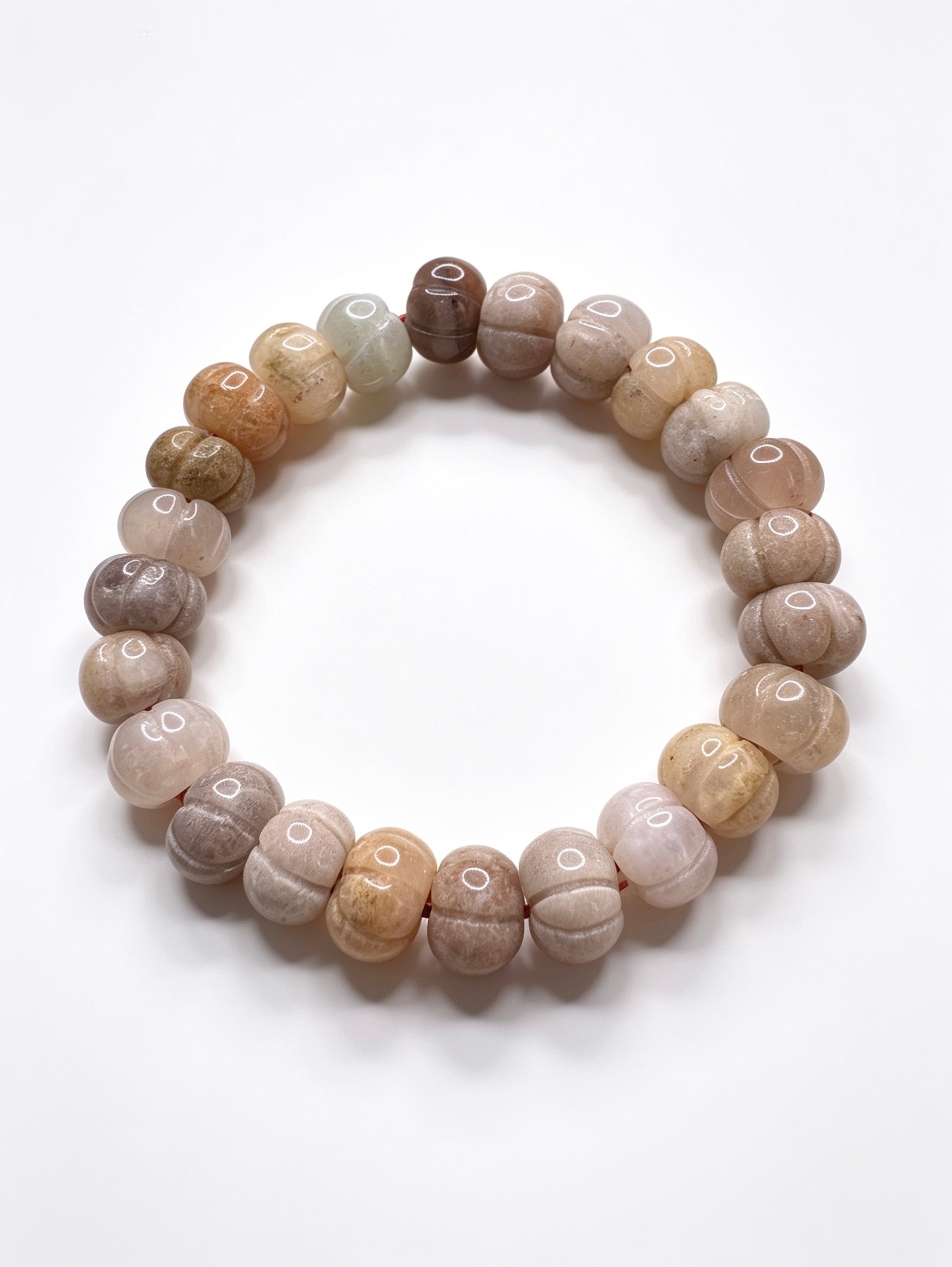 Natural Aventurine Pumpkin Carved Bracelet ( 10mm )