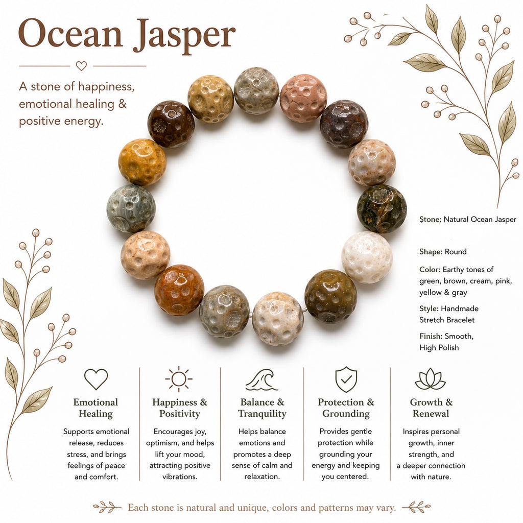 Natural Ocean Jasper Bracelet