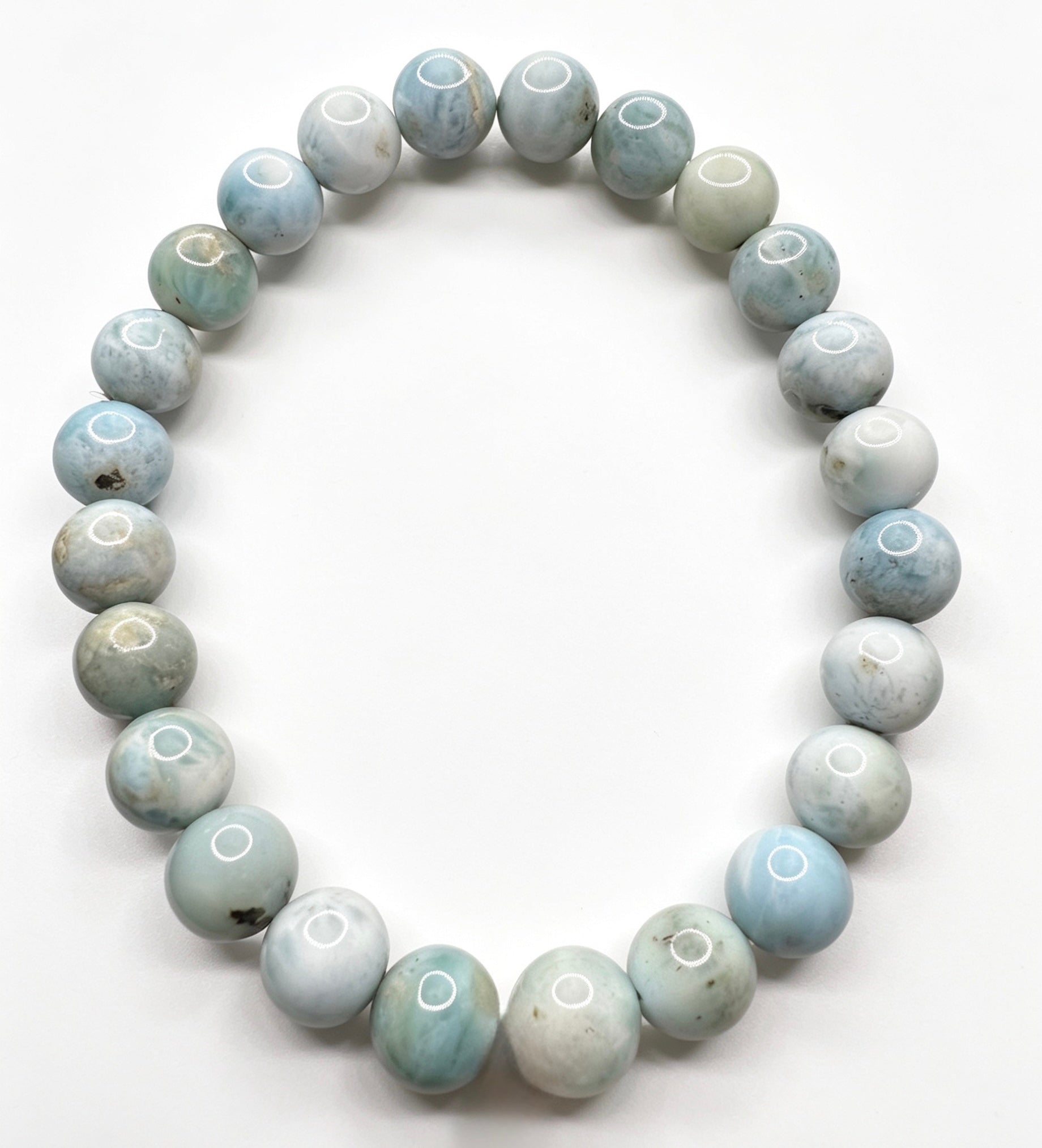 Natural Larimar Bracelet ( 8mm )