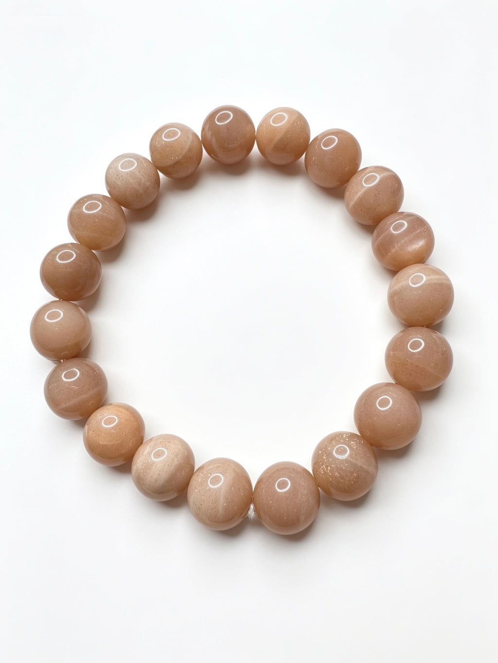 Natural Peach Moonstone Bracelet ( 9mm )