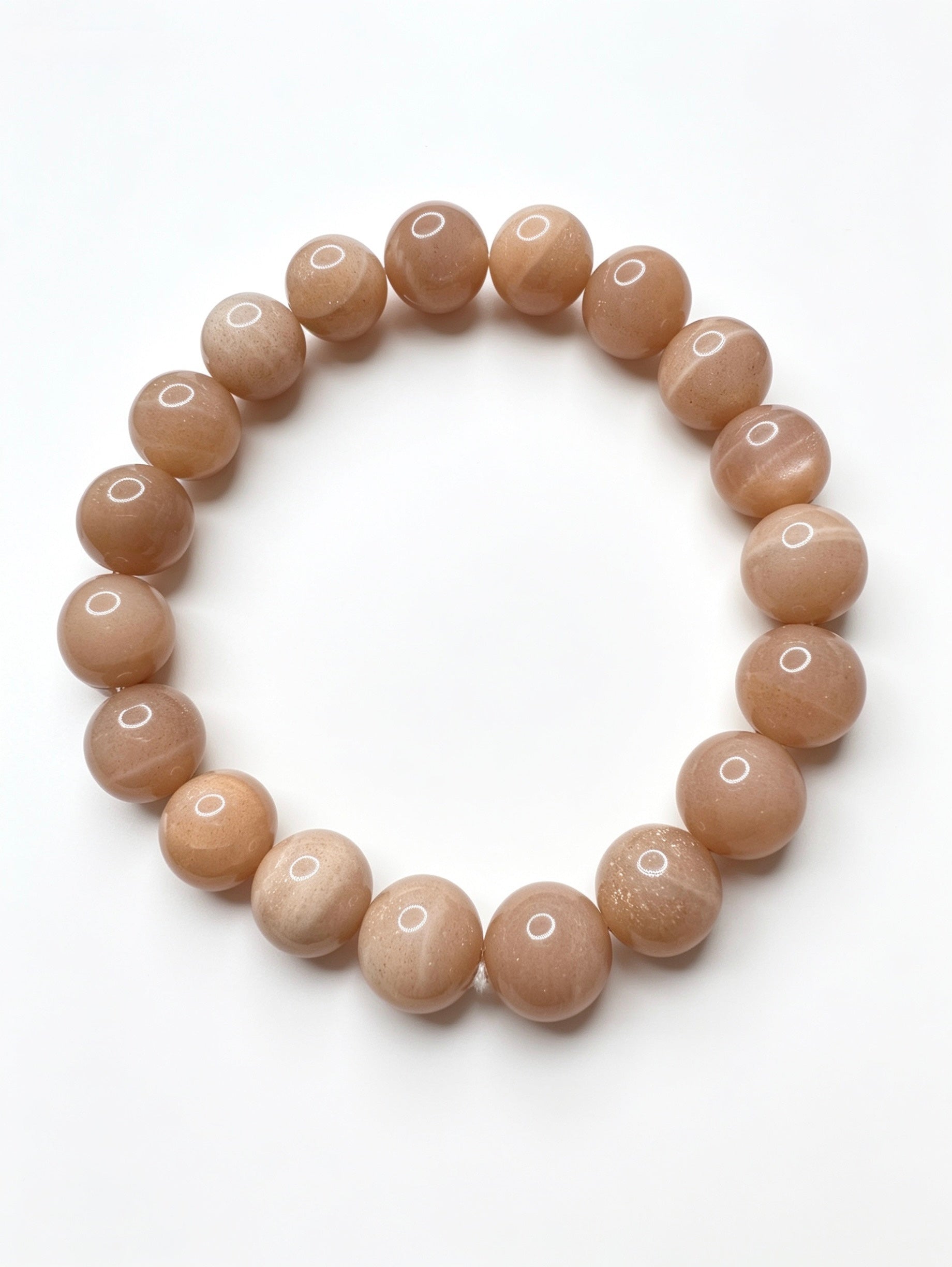 Natural Peach Moonstone Bracelet ( 9mm )
