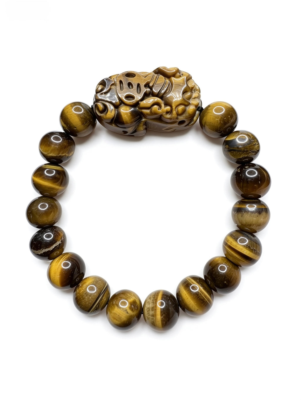 Natural Tigers Eye Pixiu Bracelet ( 10mm )