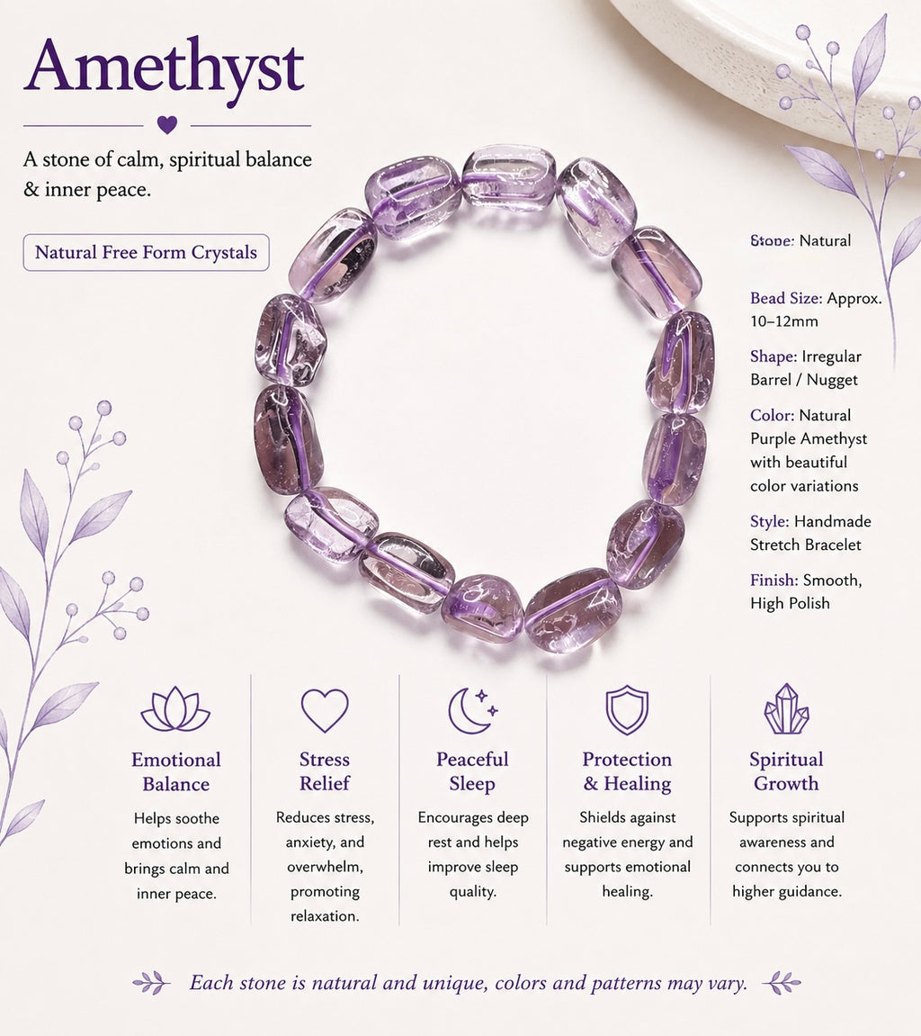 Natural Free form Amethyst Bracelet