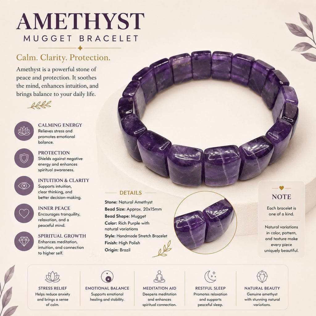 Amethyst Soft Bangles Bracelet