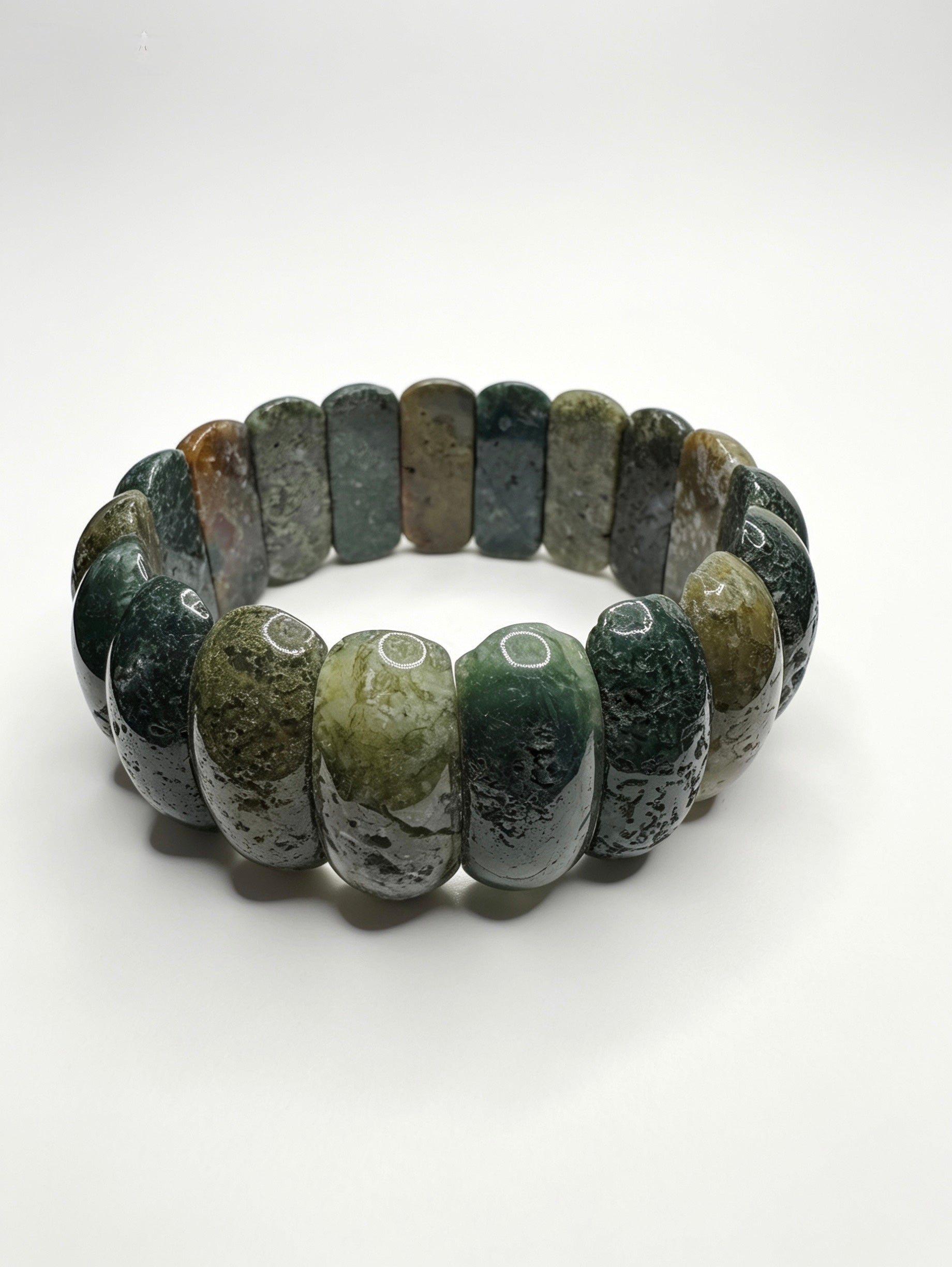 Moss Agate Soft Bangle