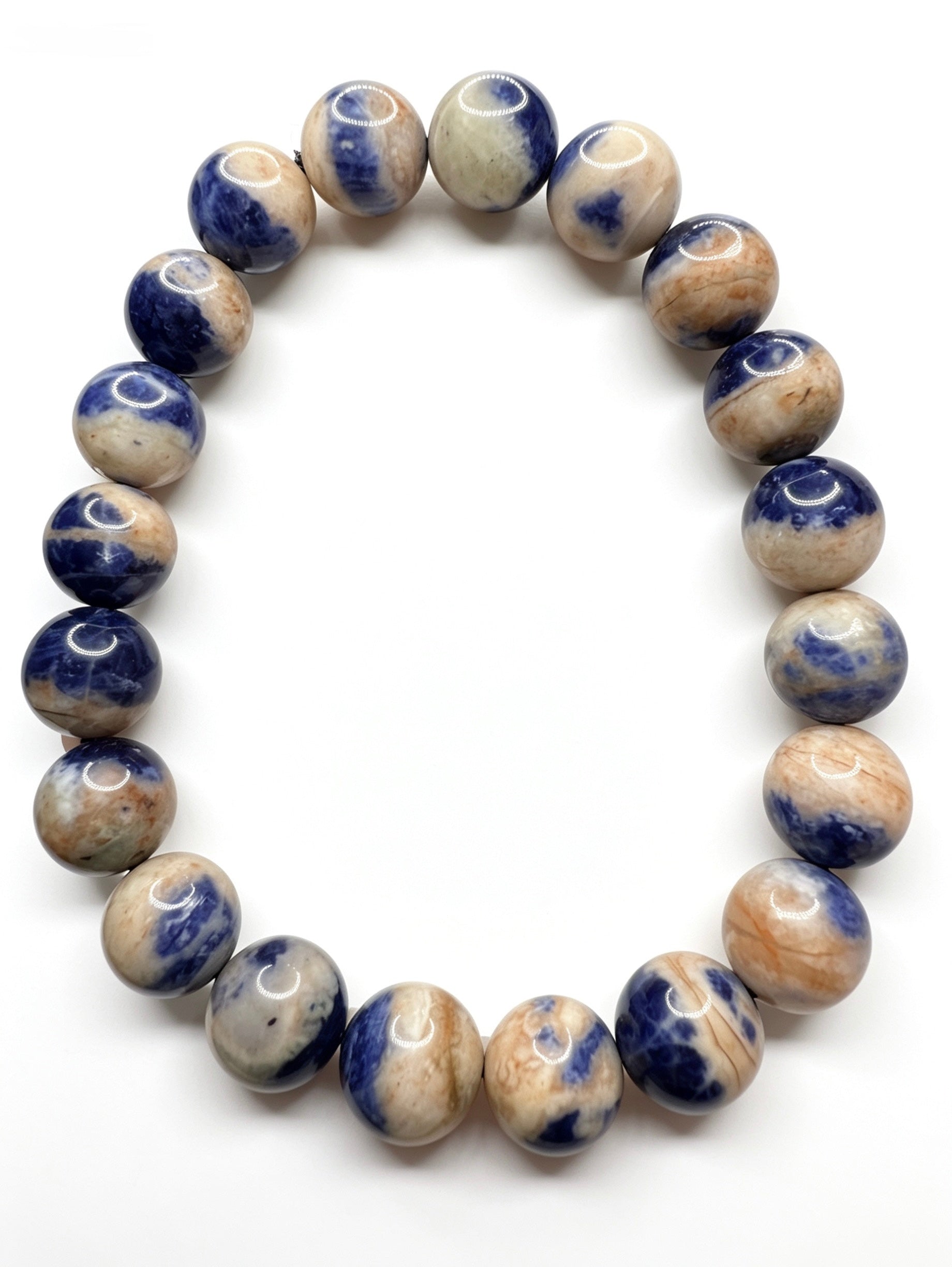 Natural Sunset Sodalite Bracelet ( 10mm )