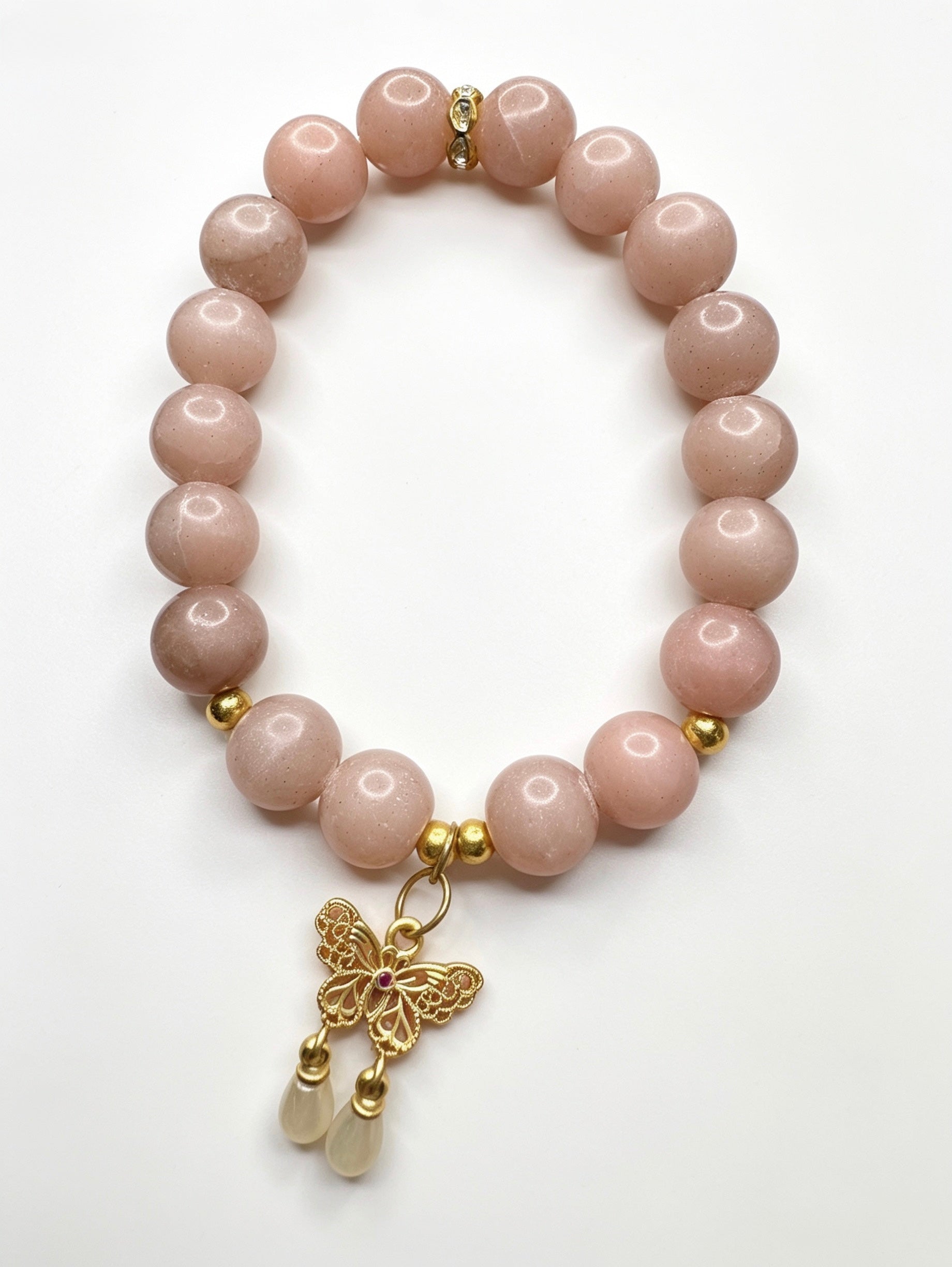 Natural Pink Opal Bracelet ( 10mm )