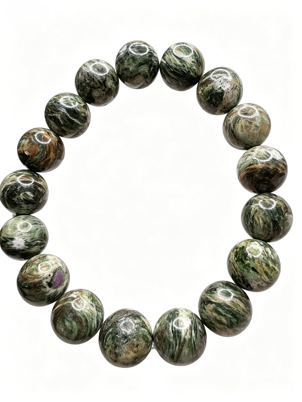 Natural Green Jasper Dragon ( 13mm )