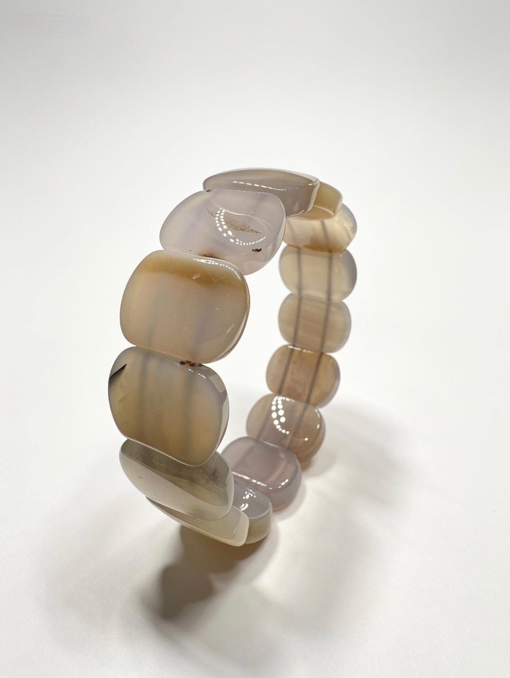 White Agate Soft bangle