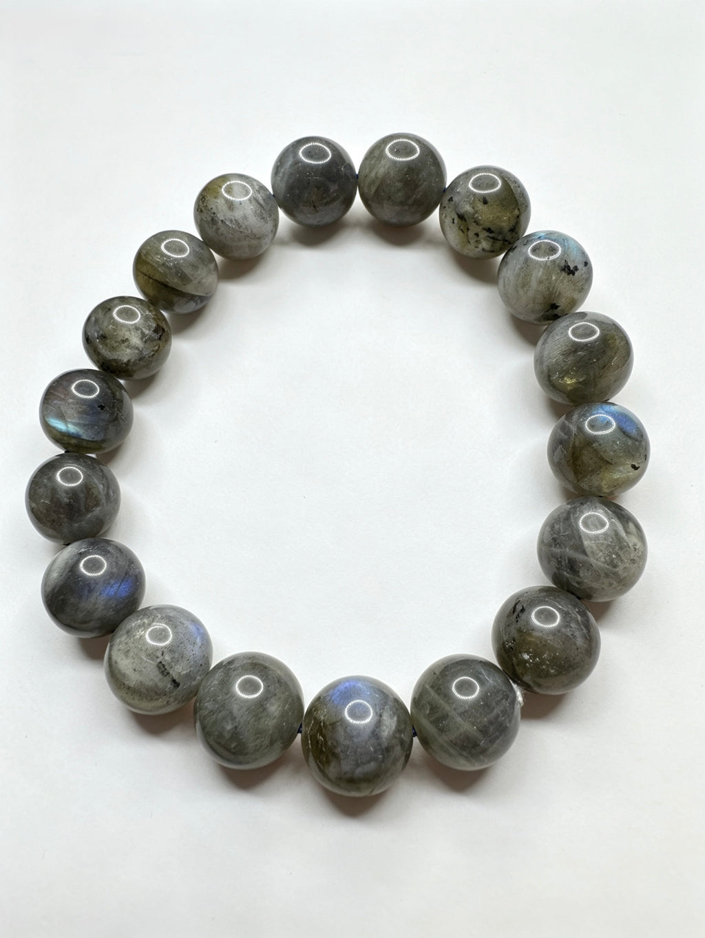 Natural Labradorite Bracelet ( 12mm )