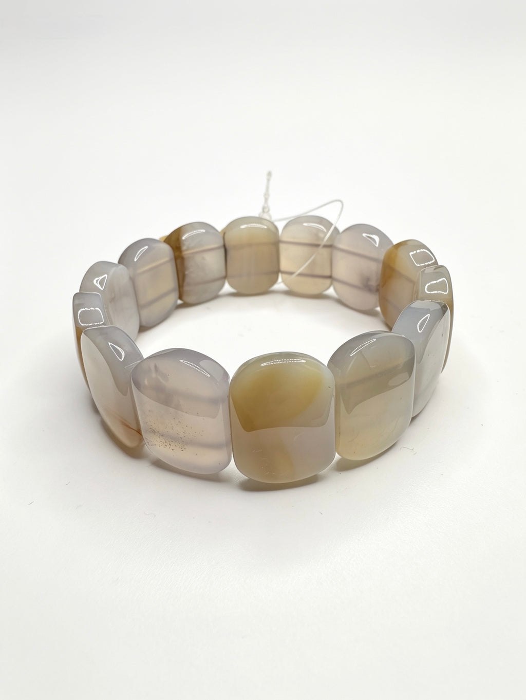 White Agate Soft bangle