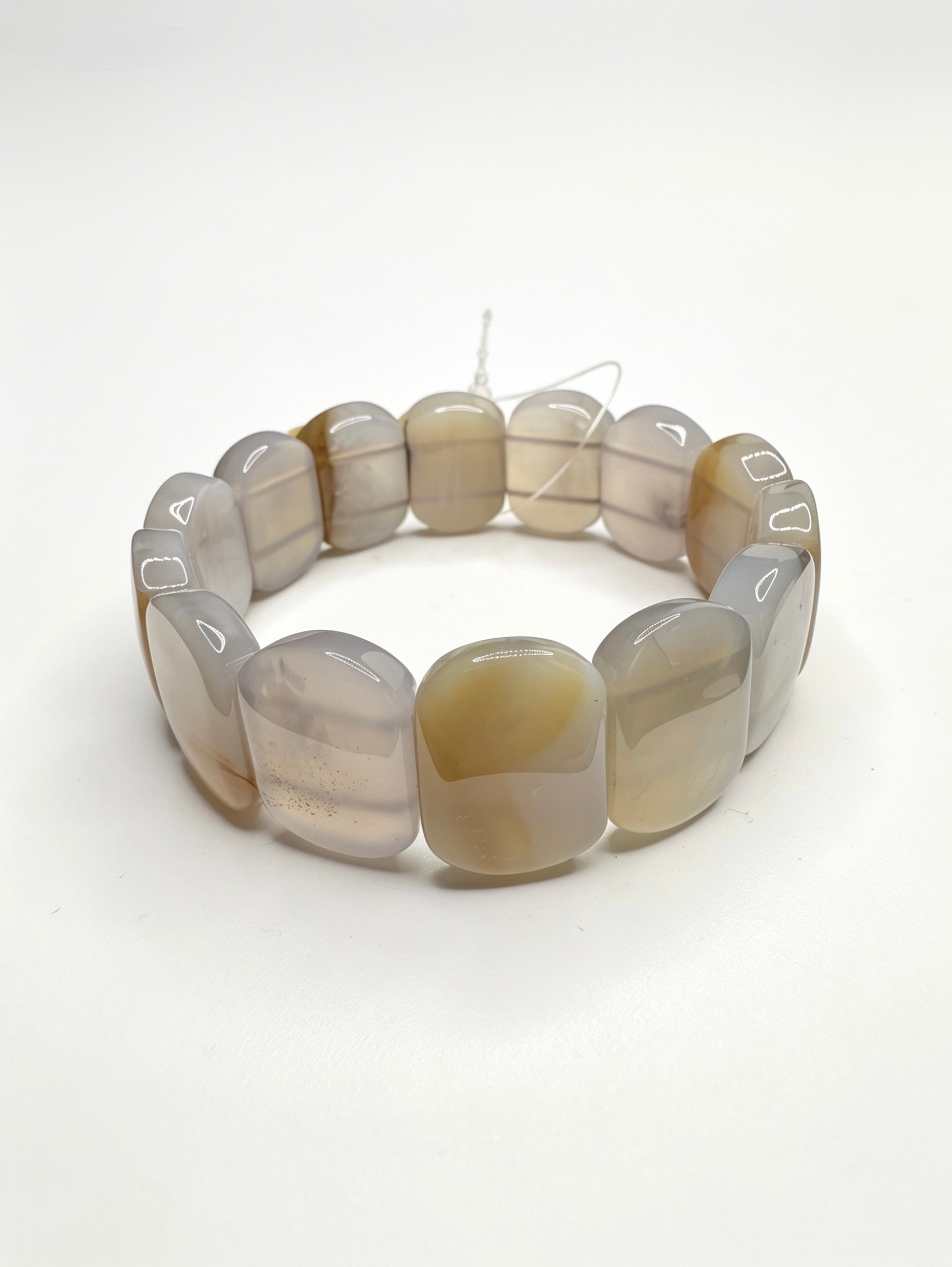 White Agate Soft bangle