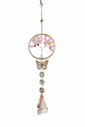 Rose Quartz Tree of Life Hanging Charm