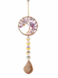 Amethyst 2 Tree of life Hanging Charm