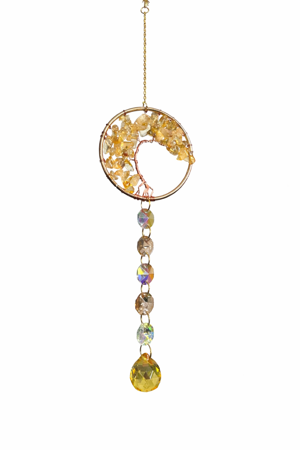 Citrine Tree of Life Hanging Charm