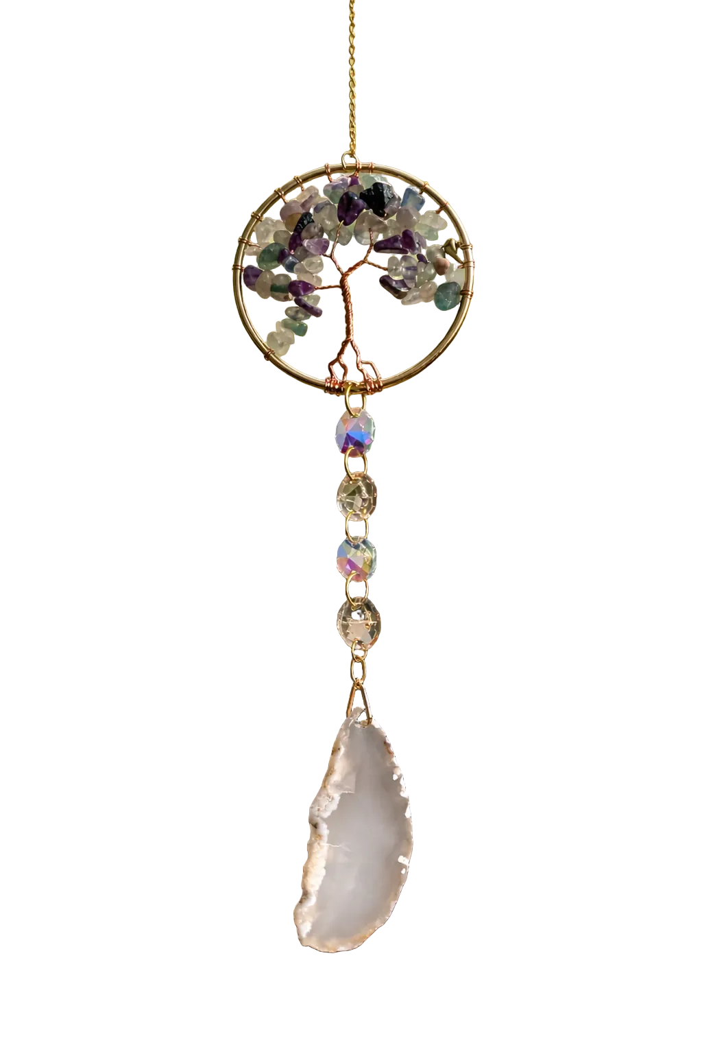 Flourite Tree of Life Hanging Charm