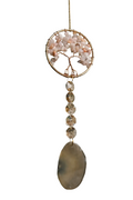 Peach Moonstone Tree of Life Charm