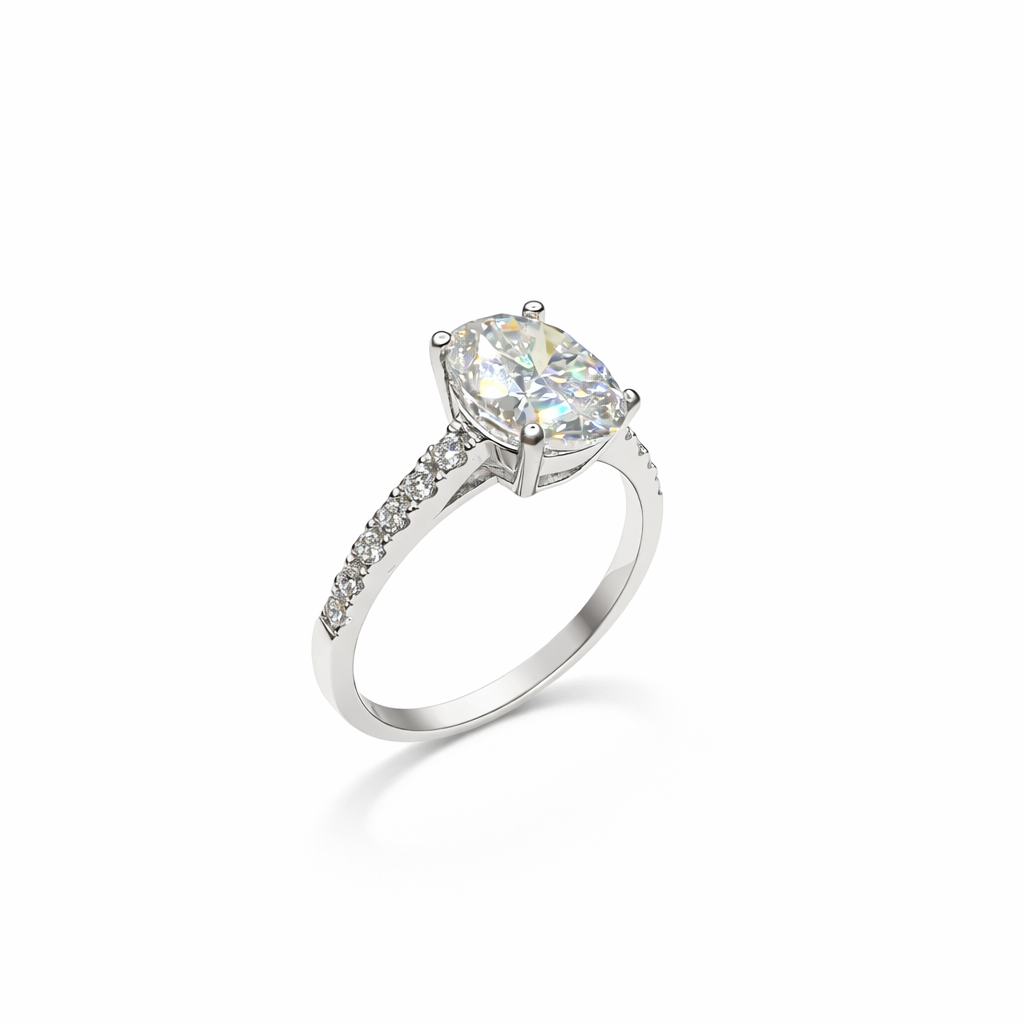 1CT Oval-cut Moissanite