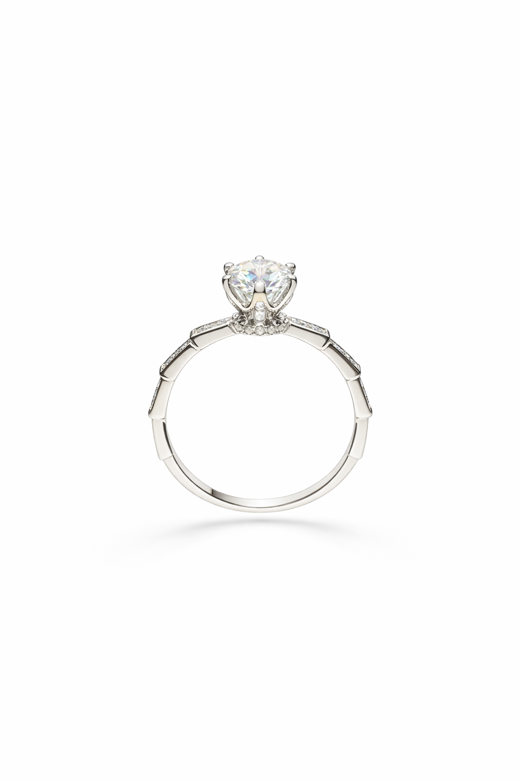Artik Round-cut Moissanite ring