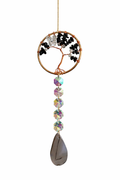 Black Obsidian Tree of life Hanging Charm