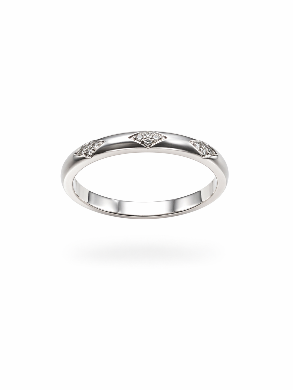 Moissanite Accent Band ring