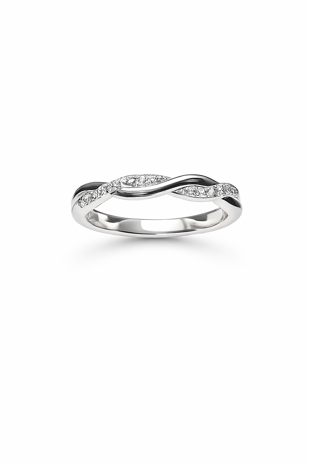 Infinity Twist Moissanite ring