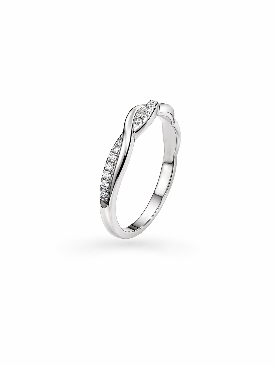 Infinity Twist Moissanite ring